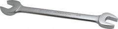 Proto - 5/8" x 11/16" Standard Open End Wrench - 8-1/4" OAL, Double End, Satin Finish, 15° Head Angle - Caliber Tooling