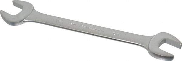 Proto - 13/16" x 7/8" Standard Open End Wrench - 10-1/8" OAL, Double End, Satin Finish, 15° Head Angle - Caliber Tooling