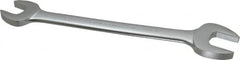 Proto - 1-1/16" x 1-1/4" Standard Open End Wrench - 13-9/16" OAL, Double End, Satin Finish, 15° Head Angle - Caliber Tooling