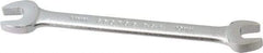 Proto - 10mm x 11mm Standard Open End Wrench - 5-3/4" OAL, Double End, Satin Finish, 15° Head Angle - Caliber Tooling