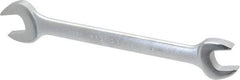 Proto - 18mm x 19mm Standard Open End Wrench - 8-27/32" OAL, Double End, Satin Finish, 15° Head Angle - Caliber Tooling