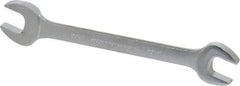 Proto - 20mm x 22mm Standard Open End Wrench - 9-1/2" OAL, Double End, Satin Finish, 15° Head Angle - Caliber Tooling