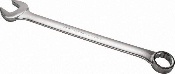 Proto - 2-3/16" 12 Point Offset Combination Wrench - 15° Offset Angle, 29-1/2" OAL, Steel, Satin Finish - Caliber Tooling