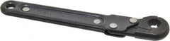 Proto - 3/8", Black Finish, Ratcheting Flare Nut Wrench - 12 Points, 5-7/16" OAL, Steel, Single End Head - Caliber Tooling