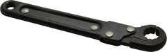 Proto - 7/16", Black Finish, Ratcheting Flare Nut Wrench - 12 Points, 5-7/16" OAL, Steel, Single End Head - Caliber Tooling