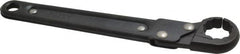 Proto - 3/4", Black Finish, Ratcheting Flare Nut Wrench - 12 Points, 7-1/4" OAL, Steel, Single End Head - Caliber Tooling