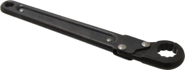 Proto - 13/16", Black Finish, Ratcheting Flare Nut Wrench - 12 Points, 9-3/8" OAL, Steel, Single End Head - Caliber Tooling