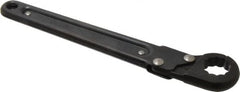 Proto - 13/16", Black Finish, Ratcheting Flare Nut Wrench - 12 Points, 9-3/8" OAL, Steel, Single End Head - Caliber Tooling