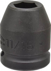 Proto - 3/4" Drive 11/16" Standard Impact Socket - 6 Points, 1-15/16" OAL - Caliber Tooling