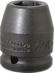 Proto - 3/4" Drive 3/4" Standard Impact Socket - 6 Points, 1-15/16" OAL - Caliber Tooling