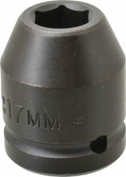 Proto - 3/4" Drive 17mm Standard Impact Socket - 6 Points, 1-59/64" OAL - Caliber Tooling