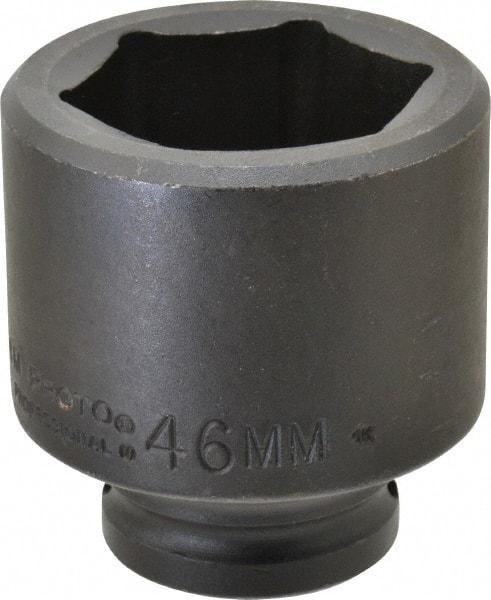 Proto - 3/4" Drive 46mm Standard Impact Socket - 6 Points, 2-55/64" OAL - Caliber Tooling