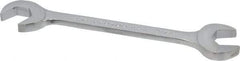 Proto - 9/16" Standard Open End Wrench - 5-5/8" OAL, Double End, Chrome Finish, 15° & 60° Head Angle - Caliber Tooling