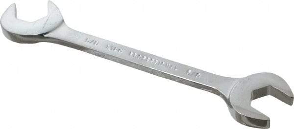 Proto - 5/8" Standard Open End Wrench - 6" OAL, Double End, Chrome Finish, 15° & 60° Head Angle - Caliber Tooling