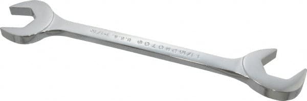 Proto - 1-1/16" Standard Open End Wrench - 10-1/4" OAL, Double End, Chrome Finish, 15° & 60° Head Angle - Caliber Tooling