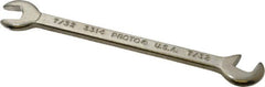 Proto - 7/32" Stubby Open End Wrench - 3" OAL, Double End, Satin Finish, 15° & 75° Head Angle - Caliber Tooling