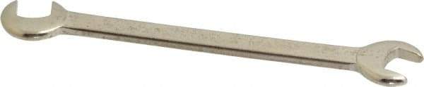 Proto - 1/4" Stubby Open End Wrench - 3" OAL, Double End, Satin Finish, 15° & 75° Head Angle - Caliber Tooling