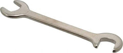 Proto - 1/2" Stubby Open End Wrench - 4-7/16" OAL, Double End, Satin Finish, 15° & 75° Head Angle - Caliber Tooling