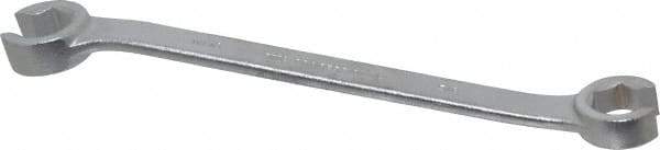 Proto - 5/8 x 11/16", Chrome Finish, Open End Flare Nut Wrench - 6 Points, 8-3/4" OAL, Steel, Double End Head - Caliber Tooling