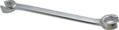 Proto - 15 x 17mm, Chrome Finish, Open End Flare Nut Wrench - 6 Points, 8" OAL, Steel, Double End Head - Caliber Tooling