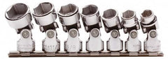 Proto - 7 Piece 3/8" Drive Standard Socket Set - 6 Points, 3/8 to 3/4", Inch Measurement Standard - Caliber Tooling