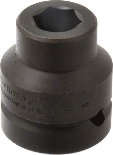 Proto - 1" Drive 3/4" Standard Impact Socket - 6 Points, 2-7/16" OAL - Caliber Tooling