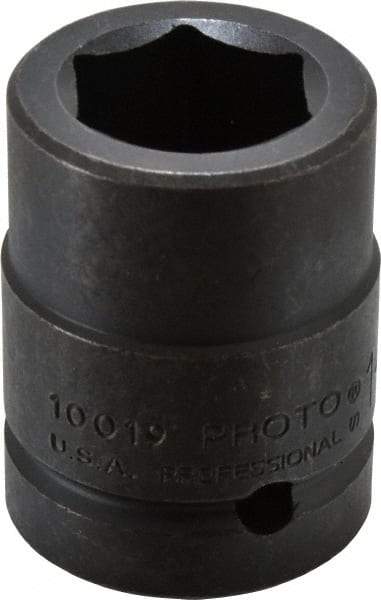 Proto - 1" Drive 1-3/16" Standard Impact Socket - 6 Points, 2-5/8" OAL - Caliber Tooling