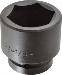 Proto - 1" Drive 2-1/8" Standard Impact Socket - 6 Points, 3-3/32" OAL - Caliber Tooling