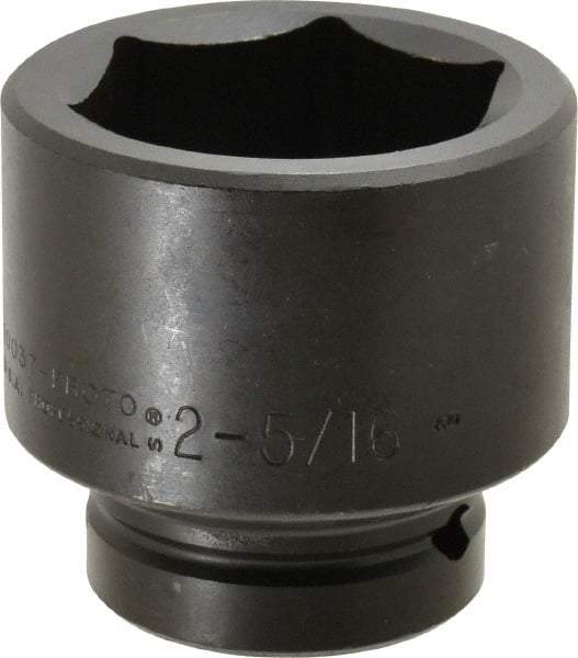 Proto - 1" Drive 2-5/16" Standard Impact Socket - 6 Points, 3-21/64" OAL - Caliber Tooling