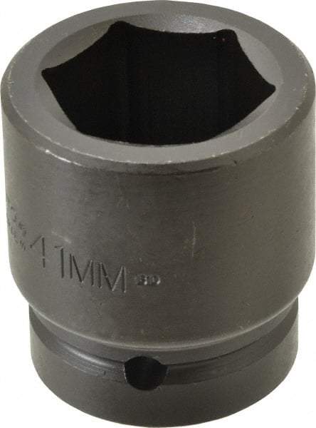 Proto - 1" Drive 41mm Standard Impact Socket - 6 Points, 2-39/64" OAL - Caliber Tooling