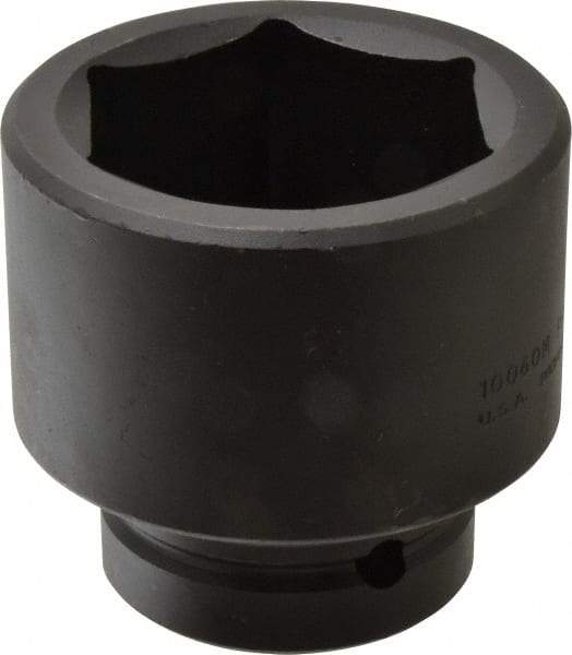 Proto - 1" Drive 60mm Standard Impact Socket - 6 Points, 3-3/8" OAL - Caliber Tooling