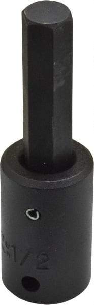 Proto - 1/2" Drive, 1/2" Impact Hex Bit Socket - 1-7/8" Bit Length, 3-5/8" OAL - Caliber Tooling