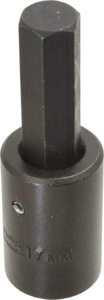 Proto - 1/2" Drive, 17mm Impact Hex Bit Socket - 4" OAL - Caliber Tooling