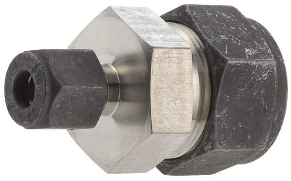 Parker - 3/4 x 1/4" OD, Stainless Steel Union - 1-1/16" Hex, Comp x Comp Ends - Caliber Tooling