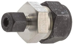 Parker - 3/4 x 3/8" OD, Stainless Steel Union - 1-1/16" Hex, Comp x Comp Ends - Caliber Tooling