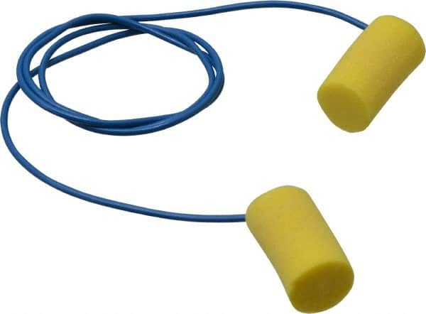 3M - Disposable, Corded, 33 dB, Barrel Earplugs - Yellow, 200 Pairs - Caliber Tooling