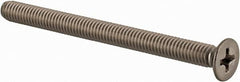 Value Collection - M4x0.70 Metric Coarse, 50mm OAL Phillips Drive Machine Screw - Flat Head, Grade 18-8 & A2 Stainless Steel, Uncoated, Without Washer - Caliber Tooling