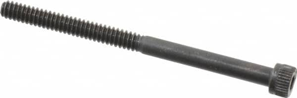 Made in USA - #6-32 UNC Hex Socket Drive, Socket Cap Screw - Alloy Steel, Black Oxide Finish, Partially Threaded, 2" Length Under Head - Caliber Tooling