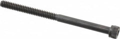 Made in USA - #6-32 UNC Hex Socket Drive, Socket Cap Screw - Alloy Steel, Black Oxide Finish, Partially Threaded, 2" Length Under Head - Caliber Tooling