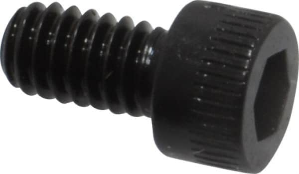 Made in USA - #8-32 UNC Hex Socket Drive, Socket Cap Screw - Alloy Steel, Black Oxide Finish, Fully Threaded, 5/16" Length Under Head - Caliber Tooling