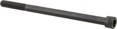 Made in USA - 3/8-16 UNC Hex Socket Drive, Socket Cap Screw - Alloy Steel, Black Oxide Finish, Partially Threaded, 6" Length Under Head - Caliber Tooling