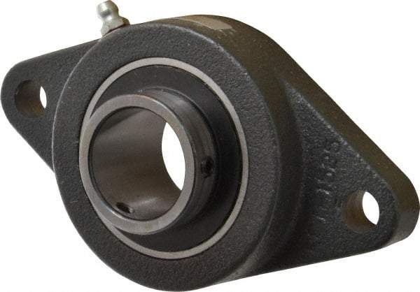 Browning - 1-1/4" ID, 5-9/16" OAL x 3-1/8" OAH 2-Bolt Flange - 2,567 Lb Static Cap, 4,381 Lb Dyn Cap, 4-19/32" Btw Mnt Hole Ctrs, Cast Iron - Caliber Tooling