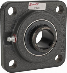 Browning - 1" ID, 3-3/4" OAL x 3-3/4" OAH 4-Bolt Flange - 1,651 Lb Static Cap, 2,801 Lb Dyn Cap, 2-3/4" Btw Mnt Hole Ctrs, Cast Iron - Caliber Tooling