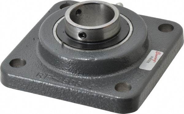 Browning - 1-1/4" ID, 4-1/4" OAL x 4-1/4" OAH 4-Bolt Flange - 2,567 Lb Static Cap, 4,381 Lb Dyn Cap, 3-1/4" Btw Mnt Hole Ctrs, Cast Iron - Caliber Tooling