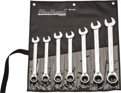 Blackhawk by Proto - 7 Pc, 13/16 - 1-1/4", Reversible Ratcheting Combination Wrench Set - Caliber Tooling