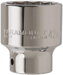 Paramount - 3/4" Drive, Standard Hand Socket - 12 Points, 2-29/32" OAL, Steel, Chrome Finish - Caliber Tooling