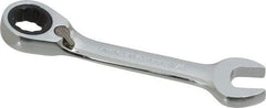 Paramount - 7/16" 12 Point Offset Combination Wrench - 15° Offset Angle, 4" OAL, Chrome Vanadium Steel, Polished Finish - Caliber Tooling