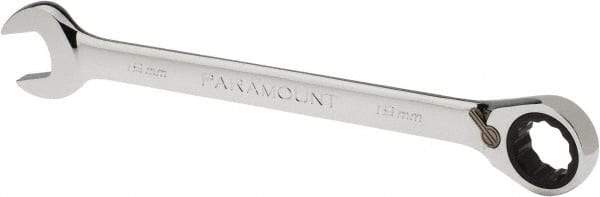 Paramount - 19mm 12 Point Combination Wrench - 15° Head Angle, 9-3/4" OAL, Chrome Vanadium Steel, Polished Finish - Caliber Tooling