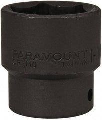 Paramount - 1/2" Drive 1-1/4" Standard Impact Socket - 6 Points, 2" OAL - Caliber Tooling