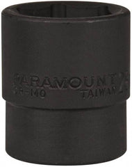 Paramount - 1/2" Drive 28mm Standard Impact Socket - 6 Points, 2" OAL - Caliber Tooling